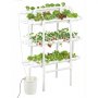 VEVOR Hydroponics Growing System Kit, 3-Tier 90 Sites UPVC Pipe Hydroponic Grow Kit with Timed Irrigation, Sun & Light Blocking Pipes, Indoor Home Garden Vegetable Planting Grow Kits for Fruit Herb