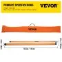 Varilla de medición de altura de carga VEVOR, varilla de medición de altura para camiones de fibra de vidrio resistente de 20' con poste ajustable, varilla de medición de altura para camiones no conductora con bolsa de transporte, varilla de medición de altura para camiones y transportadores de automóviles