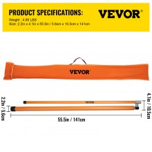 VEVOR Load Height Measuring Stick, 20\' Sturdy Fiberglass Truck Height Stick with Adjustable Pole, Non-conductive Truck Height Measuring Stick with Carrying Bag, Height Stick for Trucks, Car Haulers