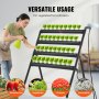 VEVOR Hydroponics Growing System, 36 Sites 4 Layers, Dark Grey PVC Pipes Hydroponic Grow Kit with Water Pump, Timer, Baskets and Sponges for Fruits, Vegetables, Herb