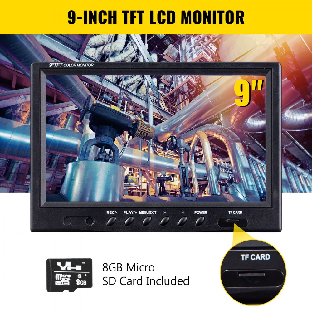 Vevor Sewer Camerapipe Inspection Camera 200ft 9-inch Lcd Monitor Pipe Camera