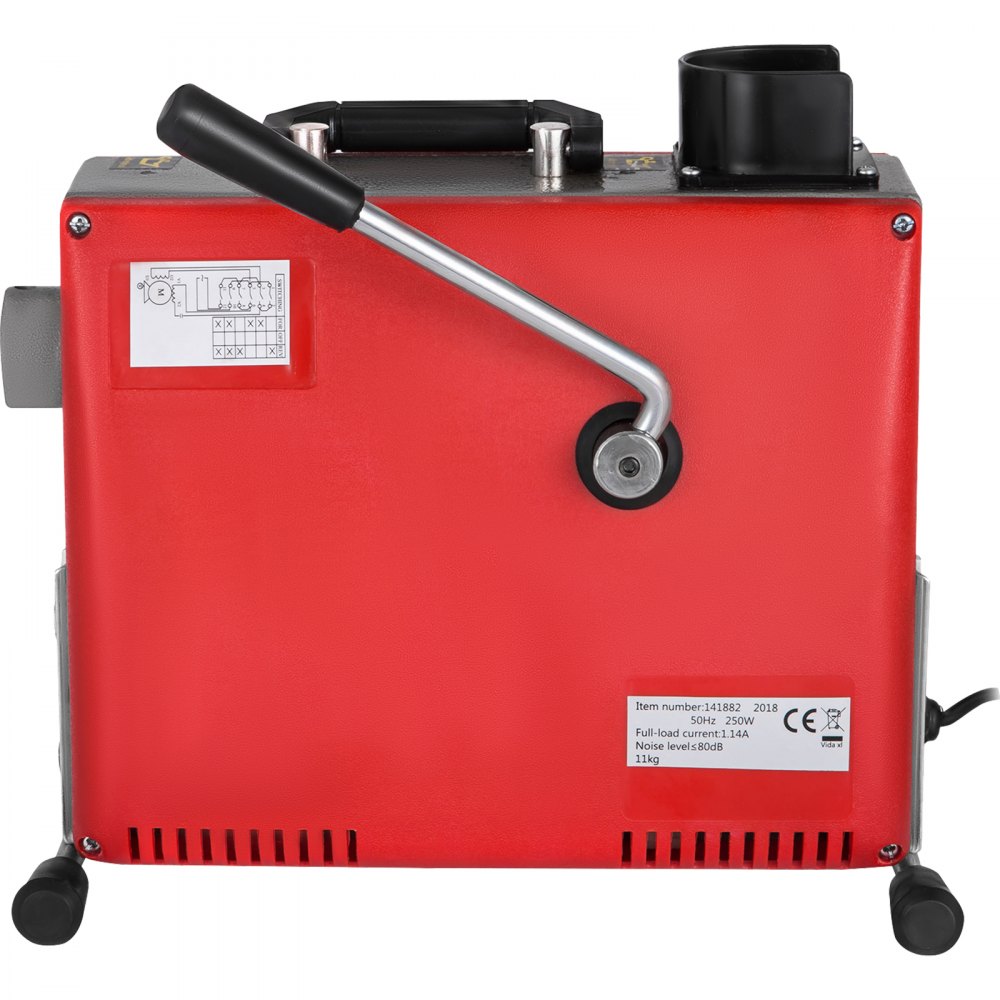 250W Sectional Drain Cleaner 20-100mm Cleaning Machine 15m Augers Spring Cable