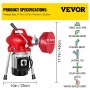 VEVOR Drain Cleaner Machine, 250W 2 Cables, Electric Drain Auger for 3/4\" to 4\" Pipes, Power Spin with Autofeed Function & 6 Cutters, Sewer Snake for Toilet, Sewer, Bathroom, Sink and Shower