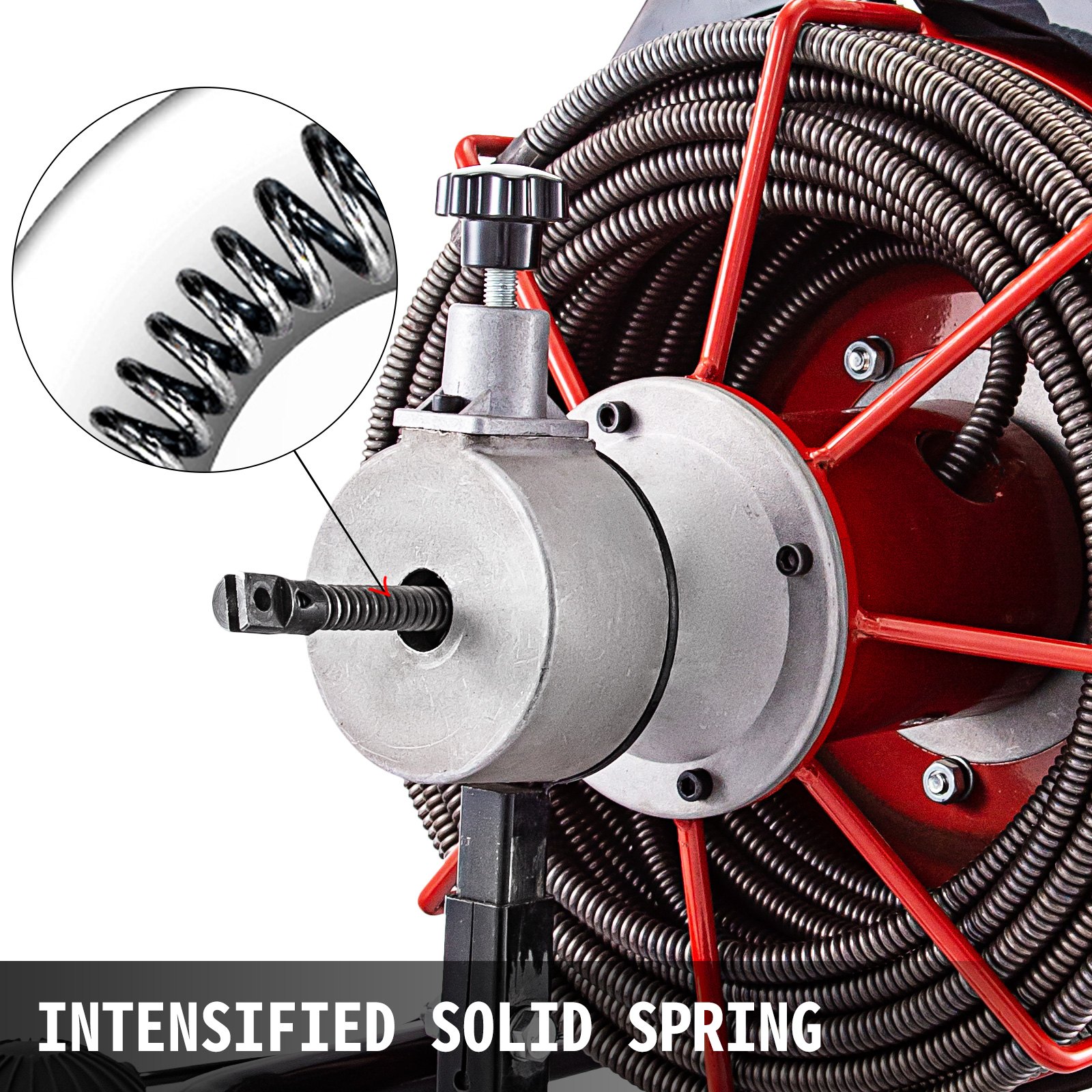 Sewer Machine Drain Cleaner 100ft 1/2" 370W Sewer Cleaning Clog w/ Cutters