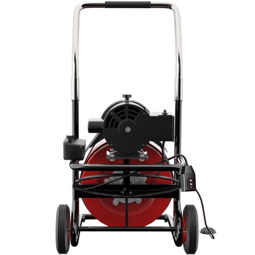 VEVOR 75 Ft x 3/8 Inch Drain Cleaner Machine fit 1-1/4 Inch (32mm) to 4 Inch(100mm) Pipes Drain Cleaning Machine Portable Electric Drain Auger with 2 Sets of Cutters Electric Drain Auger