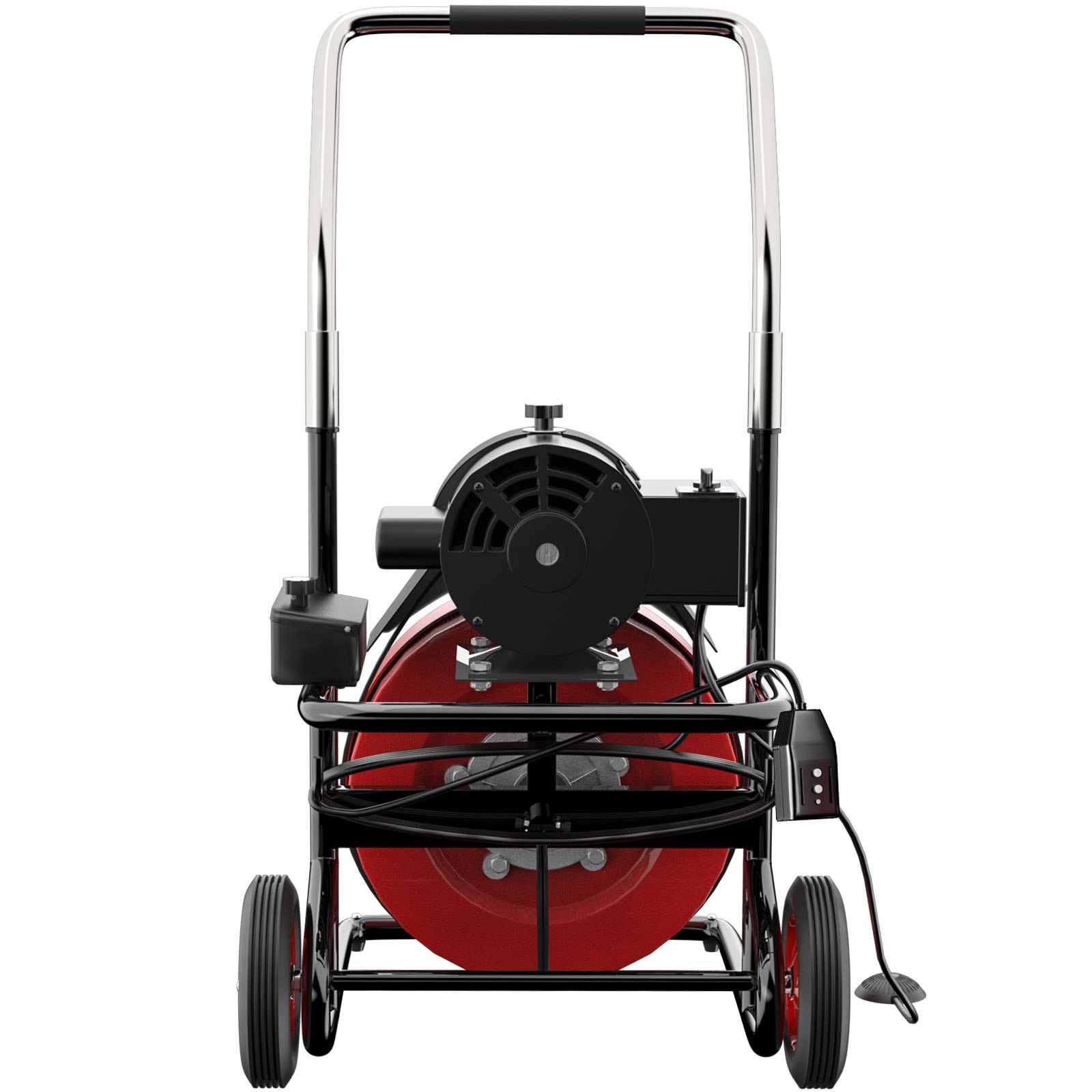 VEVOR 75 Ft x 3/8 Inch Drain Cleaner Machine fit 1-1/4 Inch (32mm) to 4 Inch(100mm) Pipes Drain Cleaning Machine Portable Electric Drain Auger with 2 Sets of Cutters Electric Drain Auger