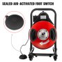 VEVOR Sewer Machine Drain Cleaner 15m x 13mm 370W Sewer Cleaning Clog w/Cutters