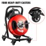 VEVOR Sewer Machine Drain Cleaner 15m x 13mm 370W Sewer Cleaning Clog w/Cutters