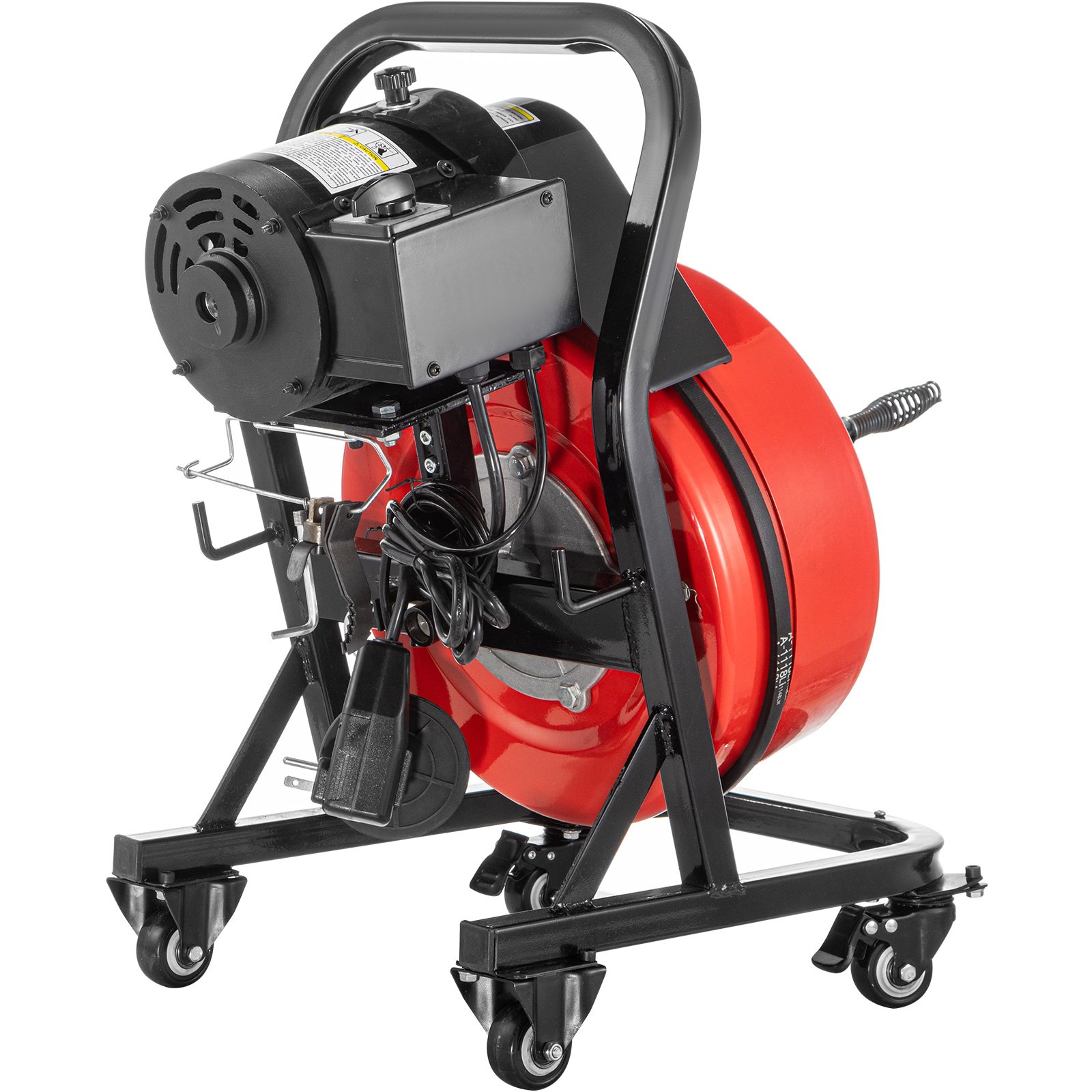 VEVOR Sewer Machine Drain Cleaner 15m x 13mm 370W Sewer Cleaning Clog w/Cutters