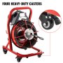 VEVOR Drain Cleaner Machine Electric Drain Auger 15m x 13mm Cable 370W w/Cutters