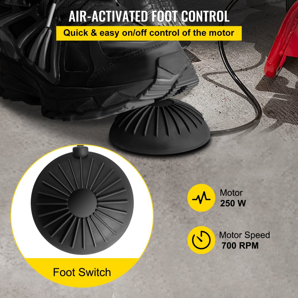 VEVOR Electric Drain Auger 50FTx1/2Inch,250W Drain Cleaner Machine,Sewer Snake Machine,Fit 2\'\'- 4\'\'/51mm-102mm Pipes, with 4 Wheels, Cutters,Foot Switch, for Drain Cleaners Plumbers