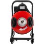 VEVOR Electric Drain Auger 50FTx1/2Inch,250W Drain Cleaner Machine,Sewer Snake Machine,Fit 2\'\'- 4\'\'/51mm-102mm Pipes, with 4 Wheels, Cutters,Foot Switch, for Drain Cleaners Plumbers