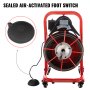 Vevor Drain Cleaner Machineelectric Drain Auger15m X 10mm Cable 370w W/cutters