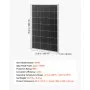 VEVOR 2PCS 100W Monocrystalline Solar Panels, 23% High-Efficiency Mono PV Module with Stable MC4 Output & Aluminum Frame, IP65 Waterproof Solar Panel for Car Boat RV Flat Rooftop Off-Grid Applications