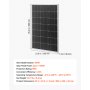 VEVOR 2PCS 100W Monocrystalline Solar Panels, 23% High-Efficiency Mono PV Module with Stable MC4 Output & Aluminum Frame, IP65 Waterproof Solar Panel for Car Boat RV Flat Rooftop Off-Grid Applications