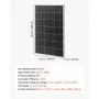 VEVOR 4PCS 100W Monocrystalline Solar Panels, 23% High-Efficiency Mono PV Module with Stable MC4 Output & Aluminum Frame, IP65 Waterproof Solar Panel for Car Boat RV Flat Rooftop Off-Grid Applications