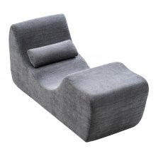 VEVOR Yoga Chair Chaise, Ergonomic Chaise Lounge Chair for Yoga, Modern Boneless Curved Foam Lounge Indoor for Massage, Stretching, Relaxation, Exercise, Used in Living Room, Bedroom, Balcony, Grey
