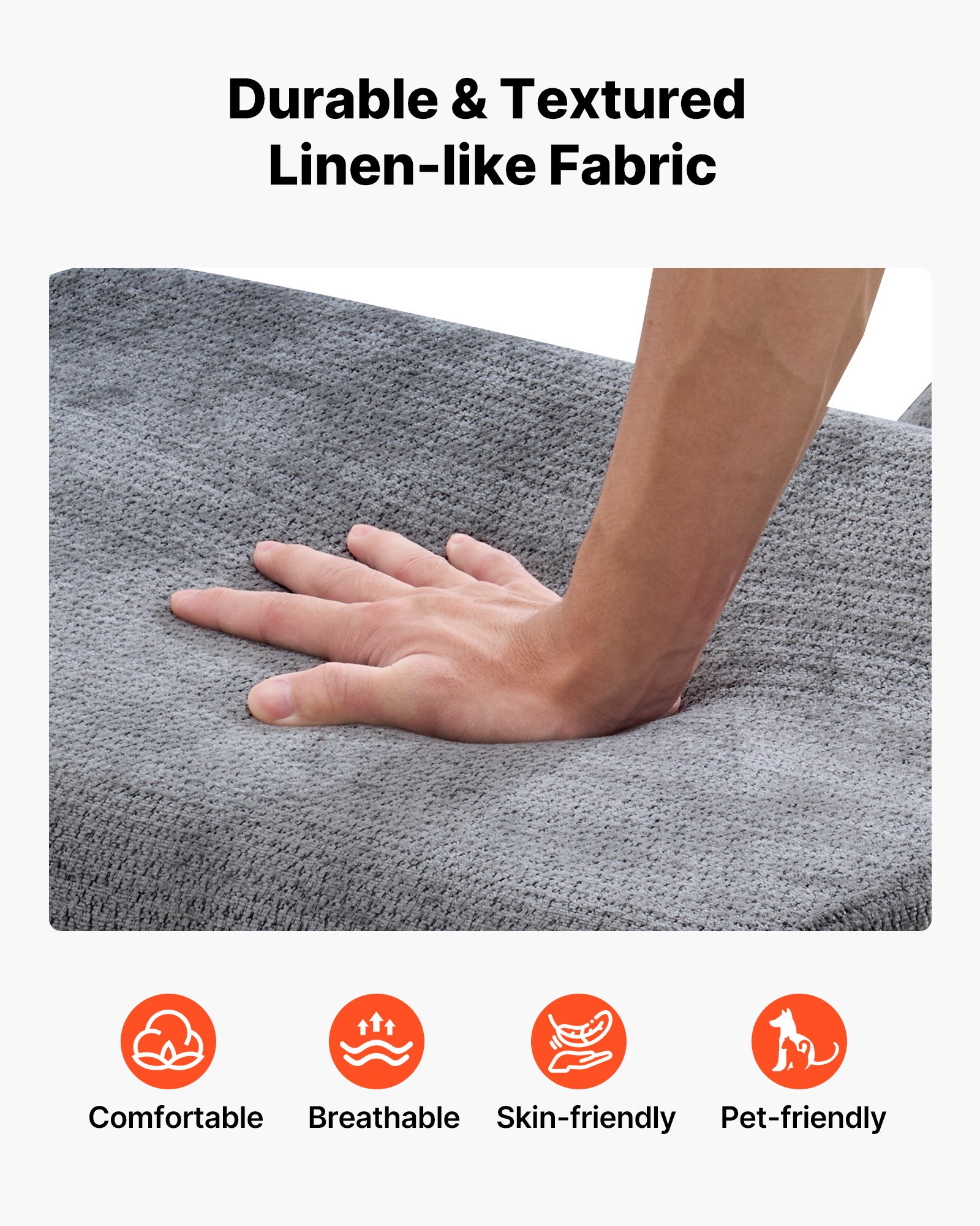 VEVOR Yoga Chair Chaise, Ergonomic Chaise Lounge Chair for Yoga, Modern Boneless Curved Foam Lounge Indoor for Massage, Stretching, Relaxation, Exercise, Used in Living Room, Bedroom, Balcony, Grey