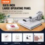 VEVOR Heat Press, Heat Press Machine for T-Shirt, Fast Heating, Power Digital Industrial Sublimation Printer for Heat Transfer Vinyl, High Pressure Heat Press 15x15, Easy to Use, White