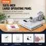 VEVOR Heat Press, 15x15 Heat Press Machine, Fast Heating, High Pressure Heat Press Machine for T-Shirt, Power Digital Industrial Sublimation Printer for Heat Transfer Vinyl, Easy to Use, White