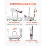 VEVOR Tub Transfer Bench for Bathtub, 400 lbs Capacity Heavy Duty Shower Chair with Arm, Backrest and Curtain Slot, Height Adjustable Shower Bench Bath Seat for Adults, Seniors, Elderly and Disabled