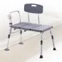 VEVOR Tub Transfer Bench for Bathtub, Adjustable Shower Seats for Adults, Lightweight Shower Bench for Elderly and Disabled, Non-Slip Bath Seats with Armrest and Reversible Backrest, 400lbs Capacity