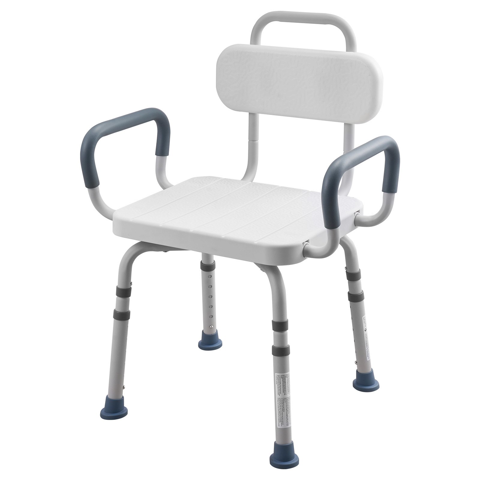 VEVOR Swivel Shower Chair with Arms and Back, 400 lbs Heavy Duty Bench Seat for Inside Shower Stall and Bathtub, Height Adjustable Bathroom Bath Tub Seat for Adults, Seniors, Elderly and Disabled