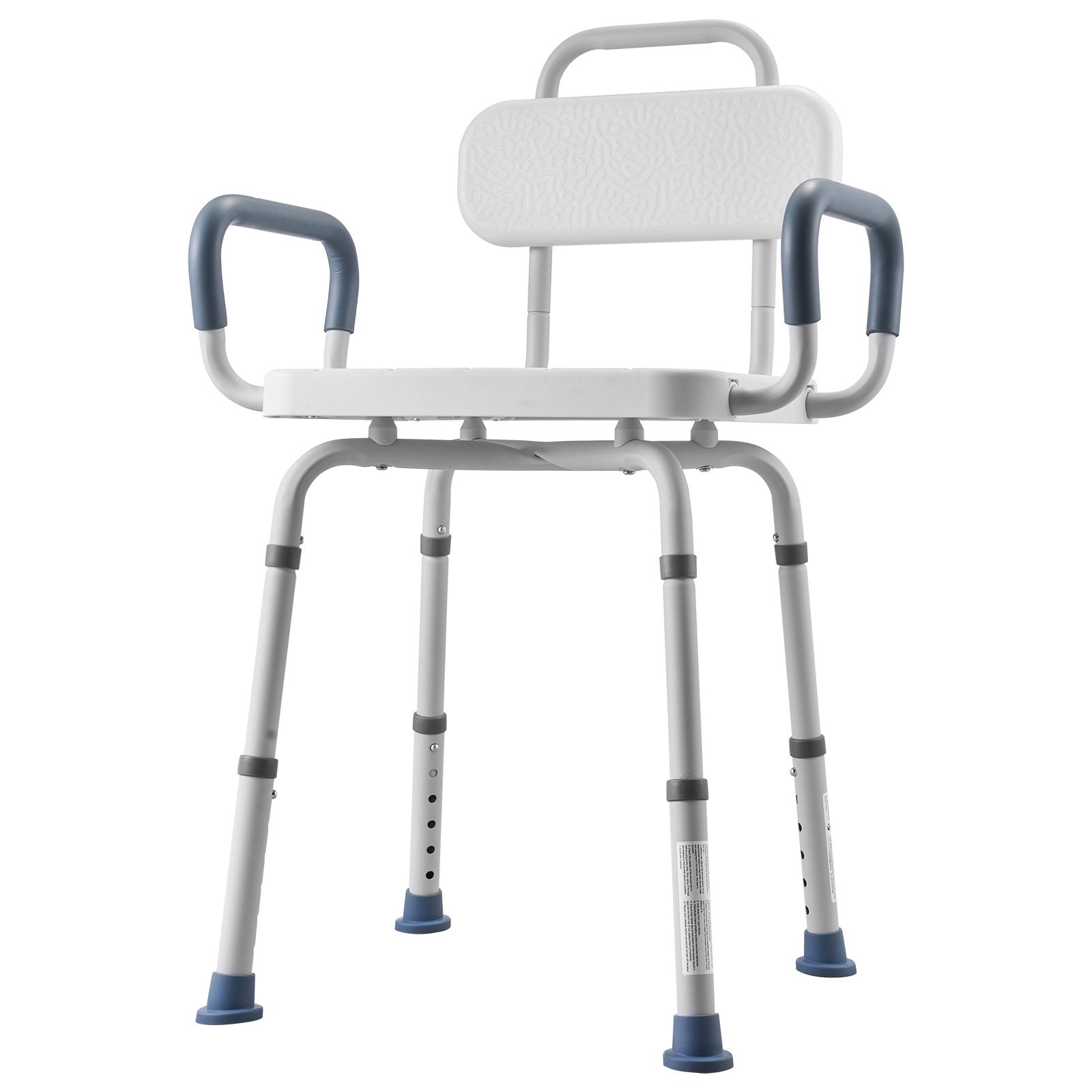 VEVOR Swivel Shower Chair with Arms and Back, 400 lbs Heavy Duty Bench Seat for Inside Shower Stall and Bathtub, Height Adjustable Bathroom Bath Tub Seat for Adults, Seniors, Elderly and Disabled