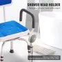 VEVOR Swivel Shower Chair 360 Degree, Adjustable Shower Seat with Armrests and Backrest for Inside Shower or Bathtub, Non-Slip Rotating Bathtub Chair Seat for Elderly Disabled Injured, 400lbs Capacity