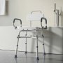 VEVOR Swivel Shower Chair with Arms and Back, 500 lbs Heavy Duty Bench Seat for Inside Shower Stall and Bathtub, Height Adjustable Bathroom Bath Tub Seat for Adults, Seniors, Elderly and Disabled