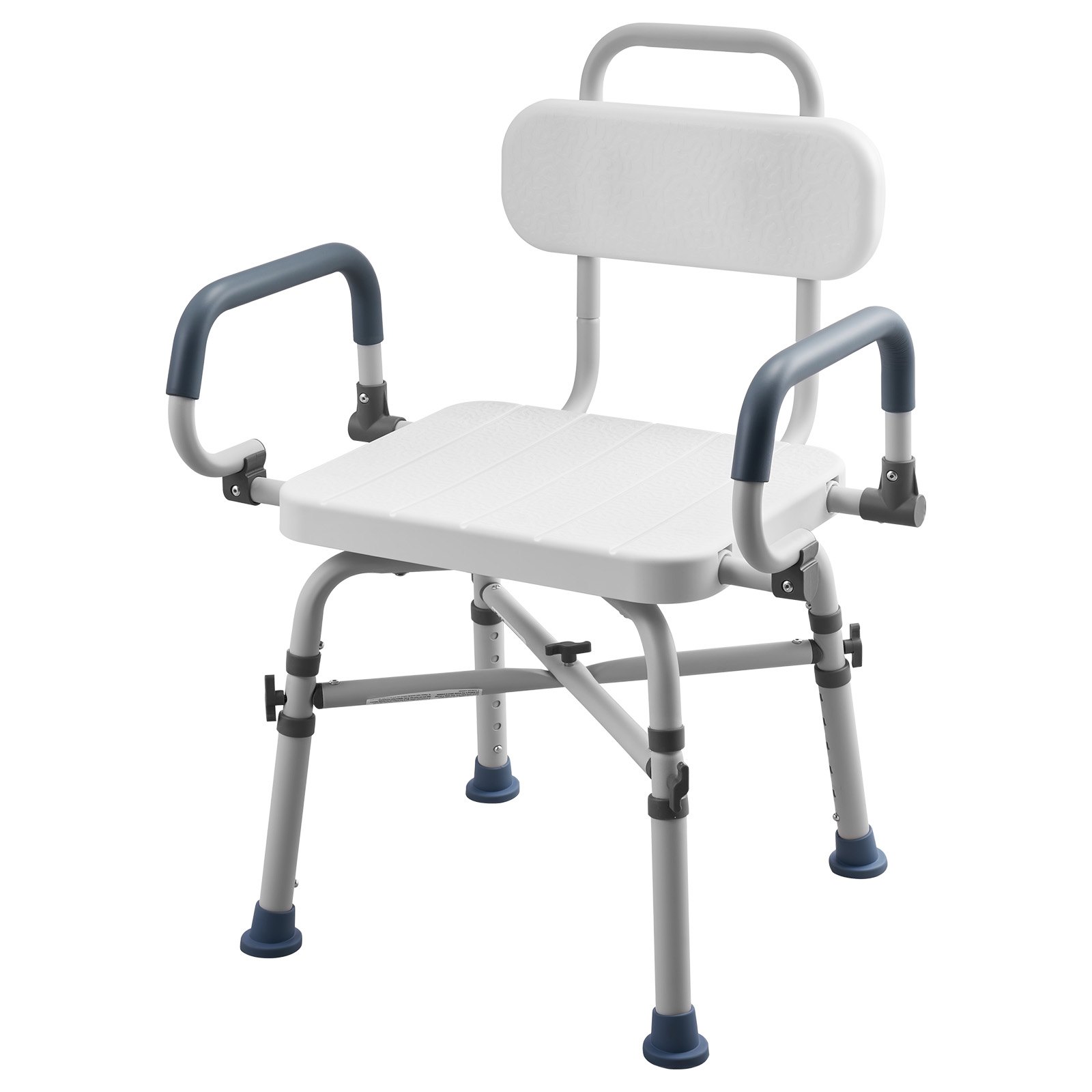 VEVOR Swivel Shower Chair with Arms and Back, 500 lbs Heavy Duty Bench Seat for Inside Shower Stall and Bathtub, Height Adjustable Bathroom Bath Tub Seat for Adults, Seniors, Elderly and Disabled