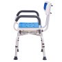 VEVOR Swivel Shower Chair 360 Degree, Adjustable Shower Seat with Pivoting Arms for Inside Showers or Tubs, Non-Slip Rotating Bathtub Shower Chair for Elderly Disabled Injured, 400LBS Capacity