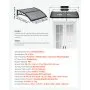 VEVOR Awnings for Door Entrance, 30 x 39 in, Exterior Front Door Window Awnings with Drainage & ABS Bracket, Rain Snow Sun Protection, Overhang Polycarbonate Door Canopy for Porch Patio, Smoky Gray