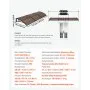 VEVOR Awnings for Door Entrance, 965 x 2957 mm, Exterior Front Door Window Awnings with Drainage & ABS Bracket, Rain Snow Sun Protection, Overhang Polycarbonate Door Canopy for Porch Patio, Brown