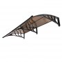 VEVOR Awnings for Door Entrance, 38 x 78 in, Exterior Front Door Window Awnings with Drainage & Metal Bracket, Rain Snow Sun Protection, Overhang Polycarbonate Door Canopy for Porch Patio, Brown