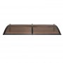 VEVOR Awnings for Door Entrance, 38 x 78 in, Exterior Front Door Window Awnings with Drainage & Metal Bracket, Rain Snow Sun Protection, Overhang Polycarbonate Door Canopy for Porch Patio, Brown