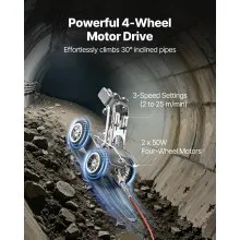 VEVOR Sewer Pipe Inspection Robot 394FT Plumbing Crawler with Front/Rear Camera