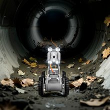 VEVOR Sewer Pipe Inspection Robot 394FT Plumbing Crawler with Front/Rear Camera