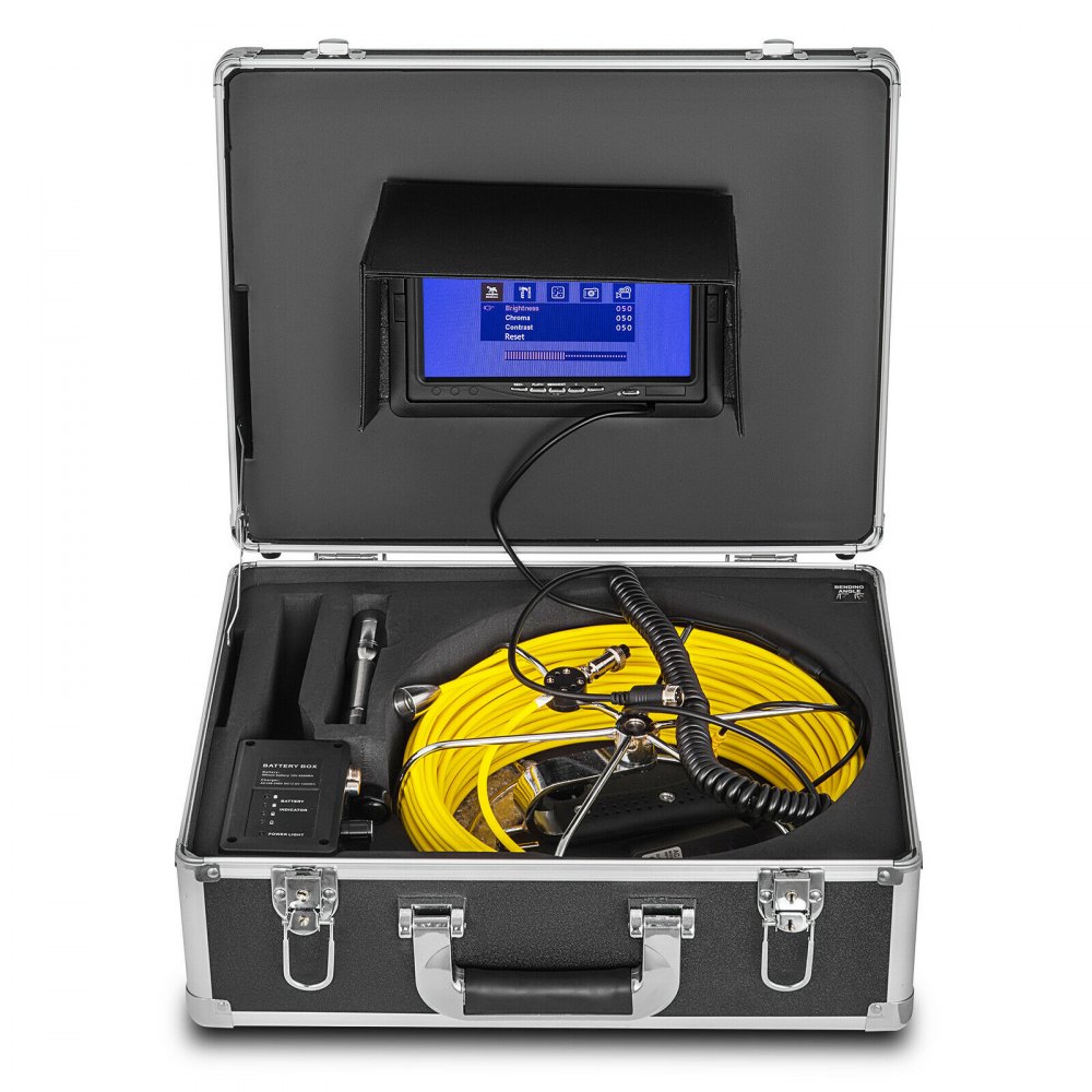 30m Sewer Waterproof Camera 9"Lcd Drain Pipe Pipeline Inspection System With Dvr