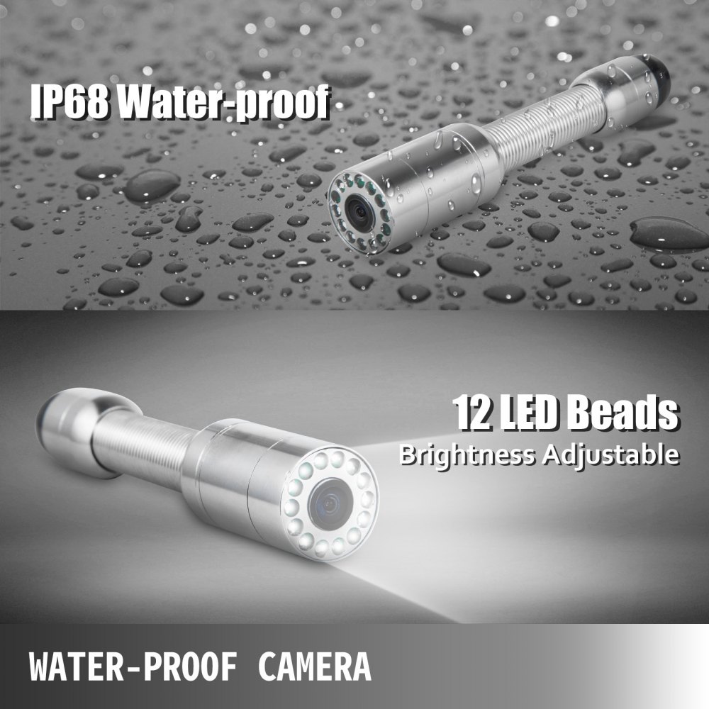 30m Sewer Waterproof Camera 9"Lcd Drain Pipe Pipeline Inspection System With Dvr