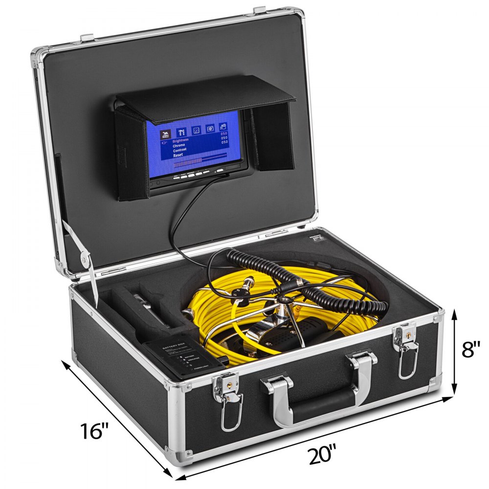 30m Sewer Waterproof Camera 9"Lcd Drain Pipe Pipeline Inspection System With Dvr