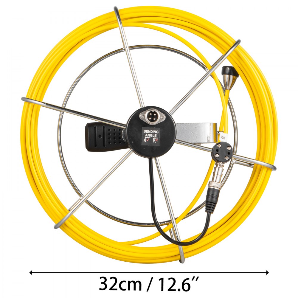 30m Pipe Inspection Camera Cable Inspection Wire Drain Pipe Sewer W/handle