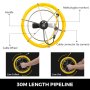 30m Length Pipe Inspection Camera Cable With Handle System Sewer Drain Pipeline