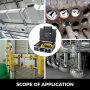 VEVOR 50M 9 Inch WiFi 23mm Pipe Inspection Camera 1000 TVL and 12 LED Lights Pipe Pipeline Inspection Camera with APP Taking Pictures Video Recording