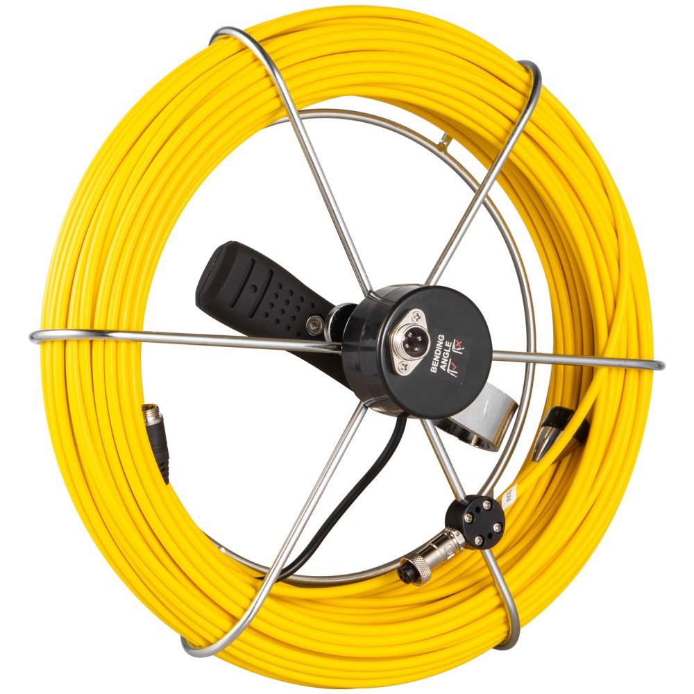 50m Length Pipe Inspection Camera Cable With Handle System Sewer Drain Pipeline