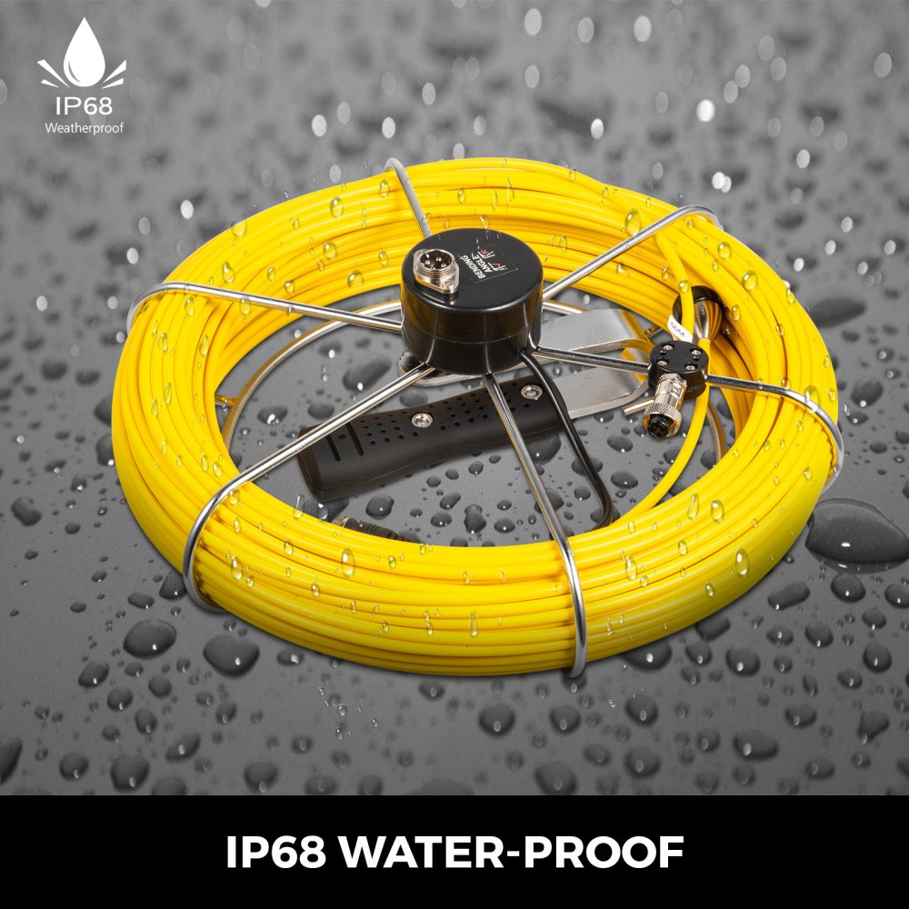 50m Length Pipe Inspection Camera Cable With Handle System Sewer Drain Pipeline