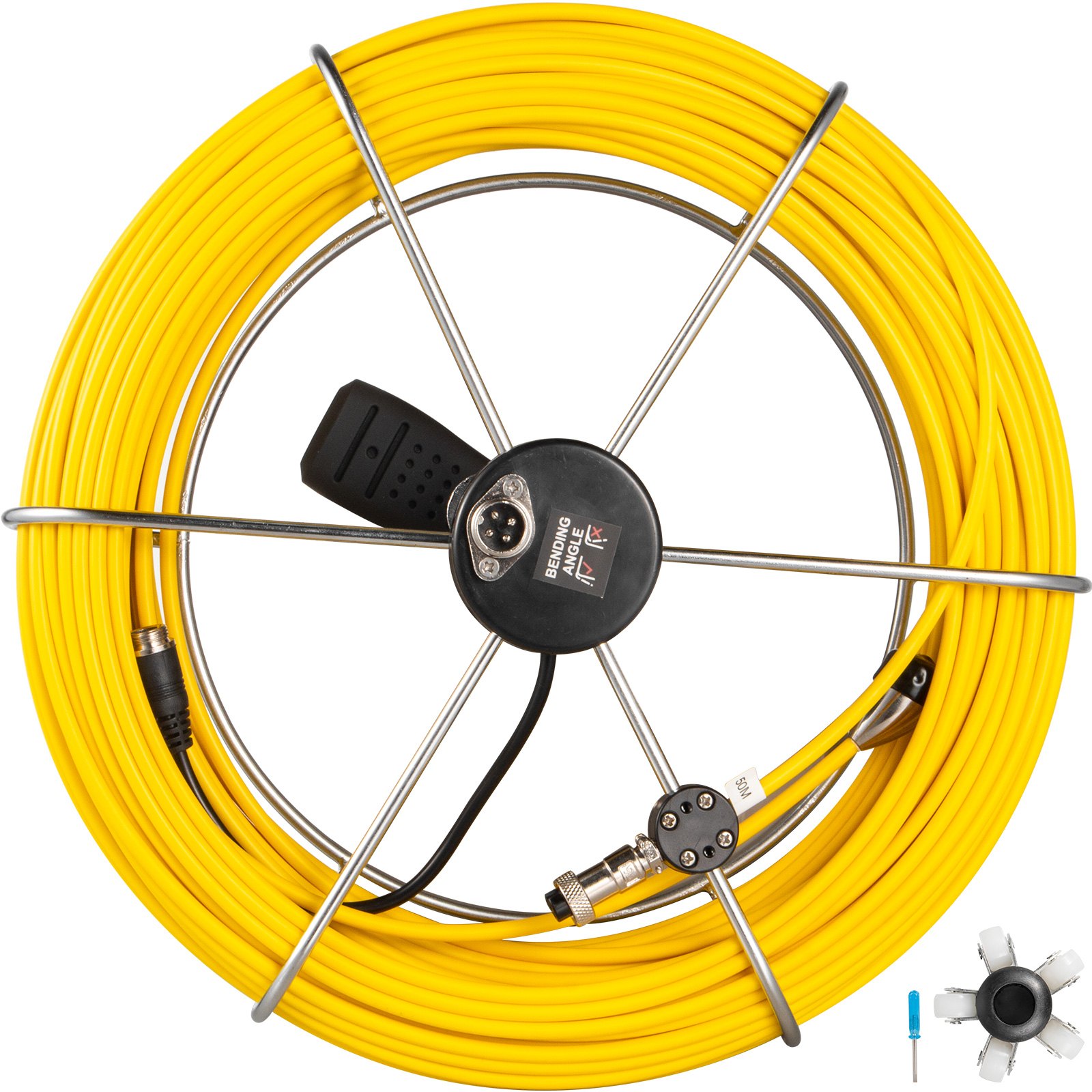 50m Length Pipe Inspection Camera Cable With Handle System Sewer Drain Pipeline