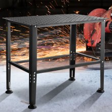 Welding Table 36"x24" 800LBS Welding Workbench Table with Multiple Fixture Holes