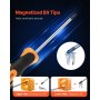 12-Piece Magnetic Screwdriver Set 5 Phillips 5 Flat Head Tips Magnetizer Tool