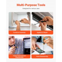 12-Piece Magnetic Screwdriver Set 5 Phillips 5 Flat Head Tips Magnetizer Tool
